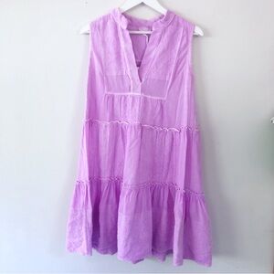 NWT LACE the label purple sleeveless cotton dress size small